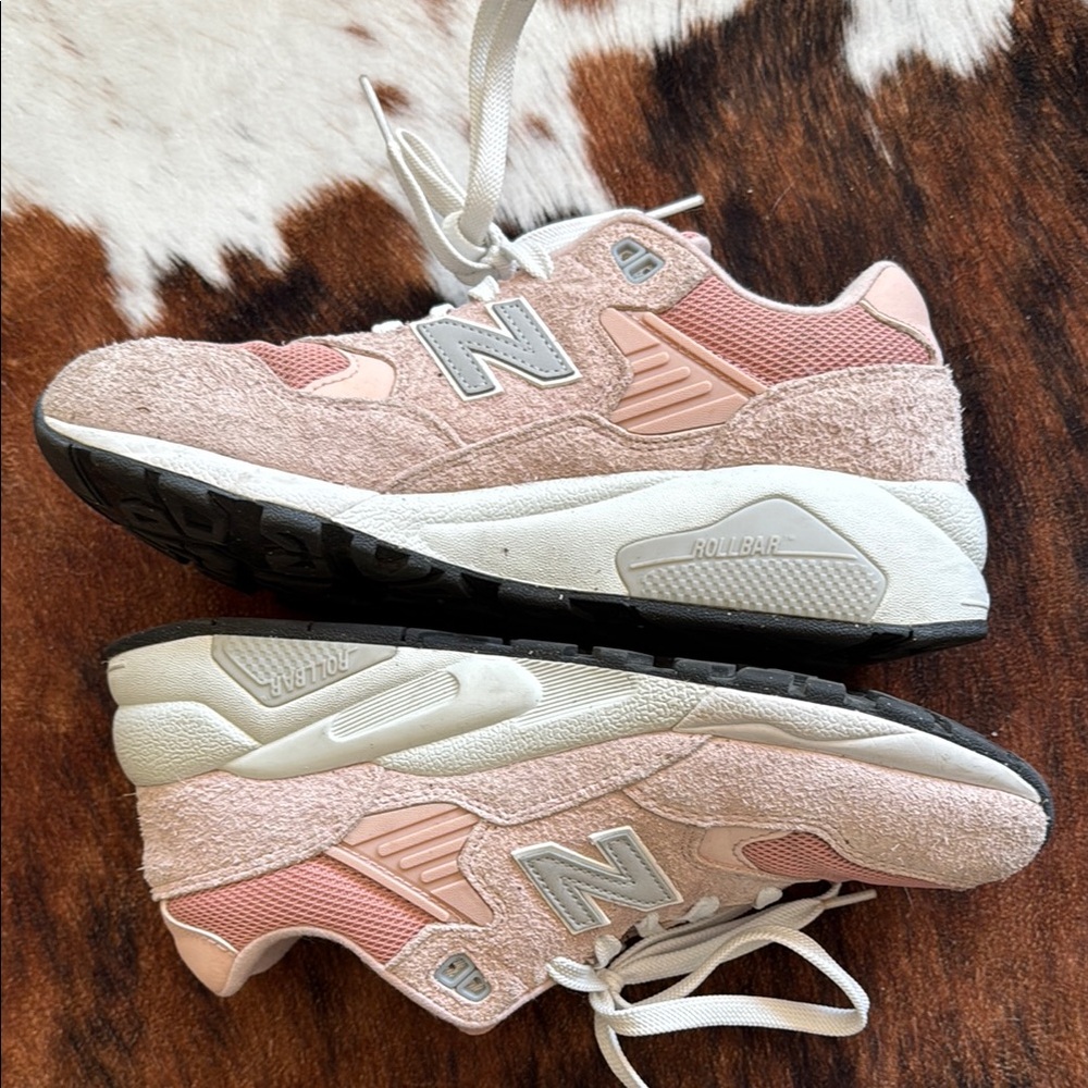 New Balance Pink and White Sneakers